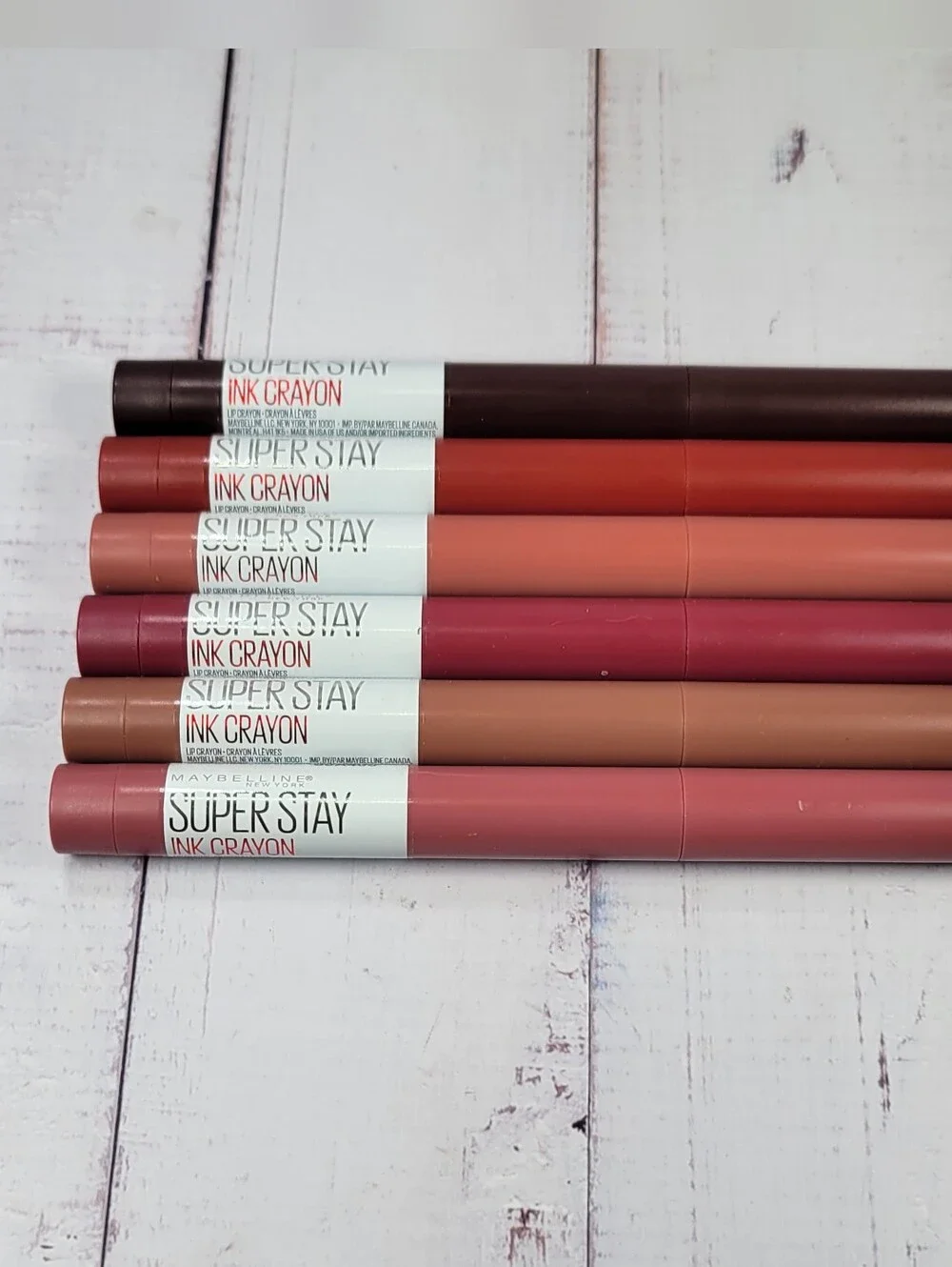 6 Piece Maybelline Super Stay Matte Ink Crayon Lipstick Bundle NEW!